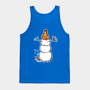 Beer Snowman Tank Top